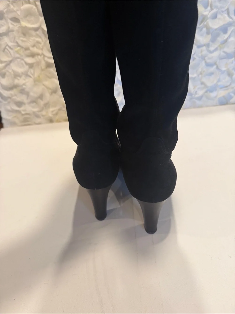 Aquatalia Black Over-the-Knee Suede Boots